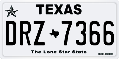 TX license plate DRZ7366