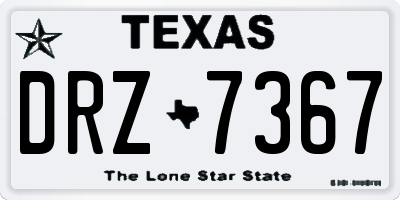 TX license plate DRZ7367