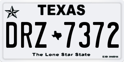 TX license plate DRZ7372