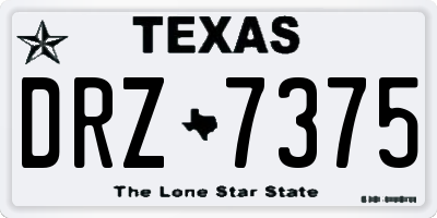 TX license plate DRZ7375