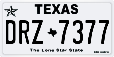 TX license plate DRZ7377
