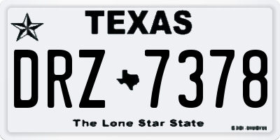 TX license plate DRZ7378