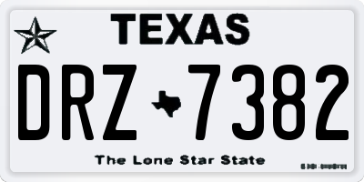 TX license plate DRZ7382