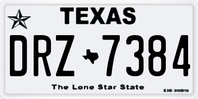 TX license plate DRZ7384