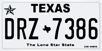 TX license plate DRZ7386