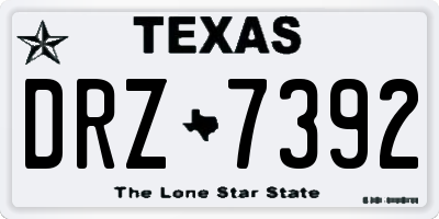 TX license plate DRZ7392
