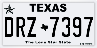 TX license plate DRZ7397