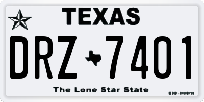 TX license plate DRZ7401