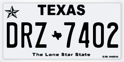 TX license plate DRZ7402