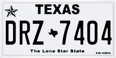 TX license plate DRZ7404
