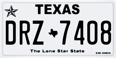 TX license plate DRZ7408