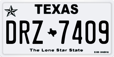 TX license plate DRZ7409