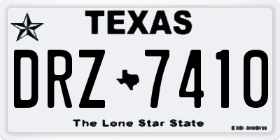 TX license plate DRZ7410