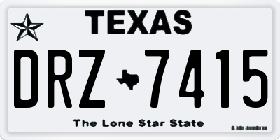 TX license plate DRZ7415