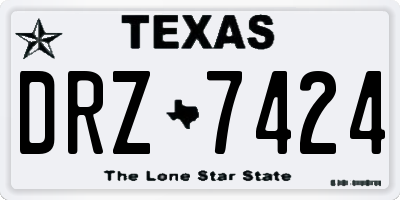 TX license plate DRZ7424