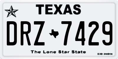 TX license plate DRZ7429
