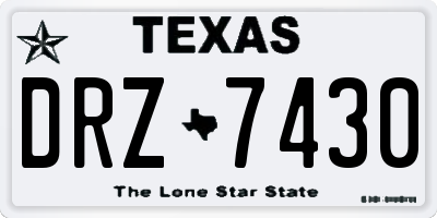 TX license plate DRZ7430