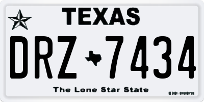 TX license plate DRZ7434