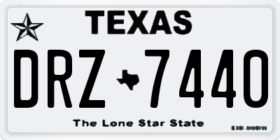 TX license plate DRZ7440