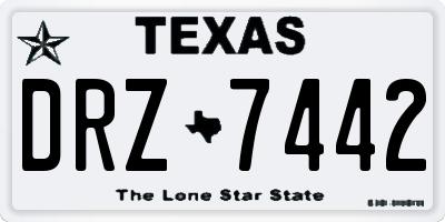 TX license plate DRZ7442