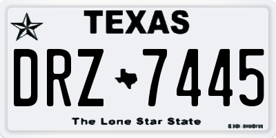 TX license plate DRZ7445