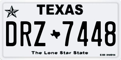 TX license plate DRZ7448