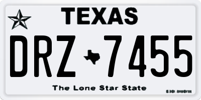 TX license plate DRZ7455