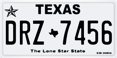 TX license plate DRZ7456