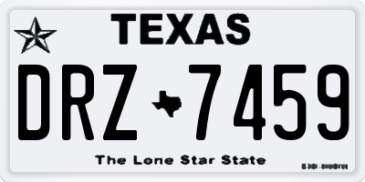 TX license plate DRZ7459
