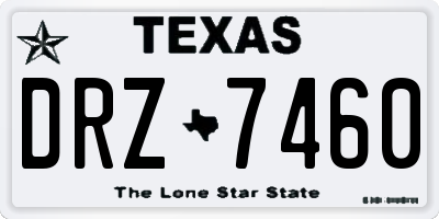 TX license plate DRZ7460