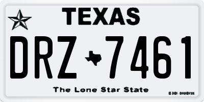 TX license plate DRZ7461