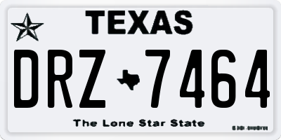 TX license plate DRZ7464