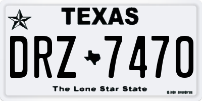 TX license plate DRZ7470