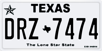 TX license plate DRZ7474