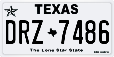 TX license plate DRZ7486