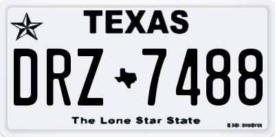 TX license plate DRZ7488