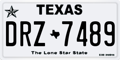 TX license plate DRZ7489