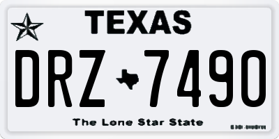 TX license plate DRZ7490