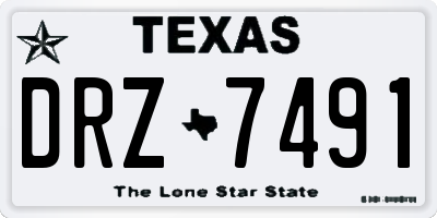TX license plate DRZ7491