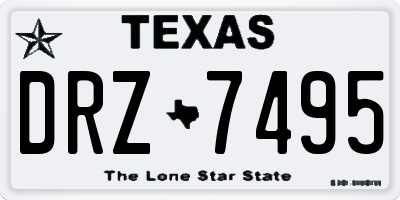 TX license plate DRZ7495