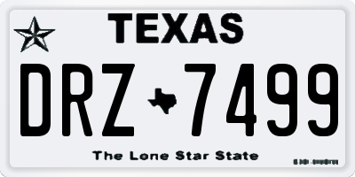 TX license plate DRZ7499
