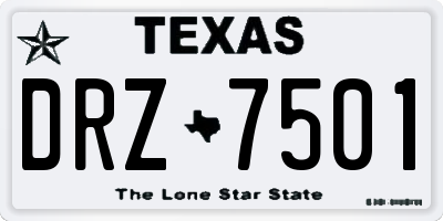 TX license plate DRZ7501