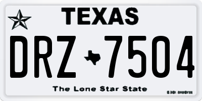 TX license plate DRZ7504