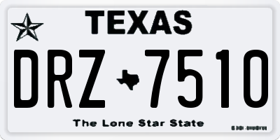 TX license plate DRZ7510