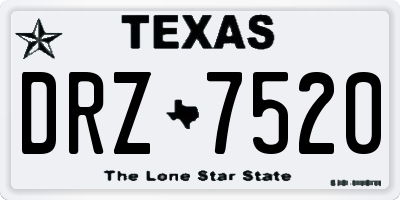 TX license plate DRZ7520