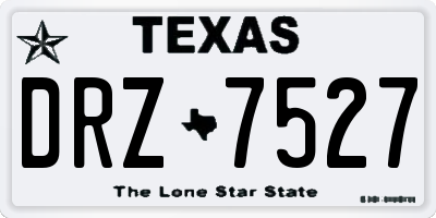 TX license plate DRZ7527