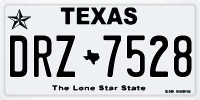 TX license plate DRZ7528