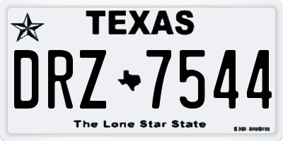 TX license plate DRZ7544