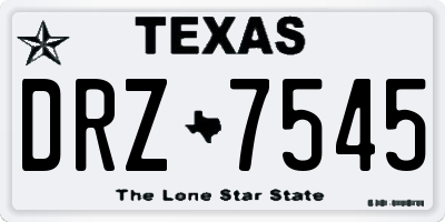 TX license plate DRZ7545
