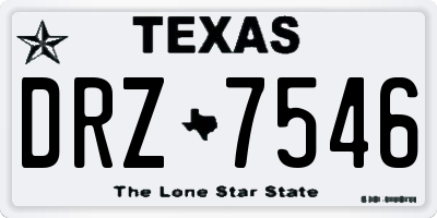 TX license plate DRZ7546